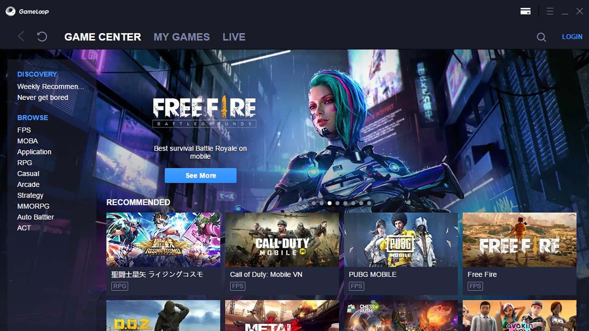 Клиент Gameloop на ПК